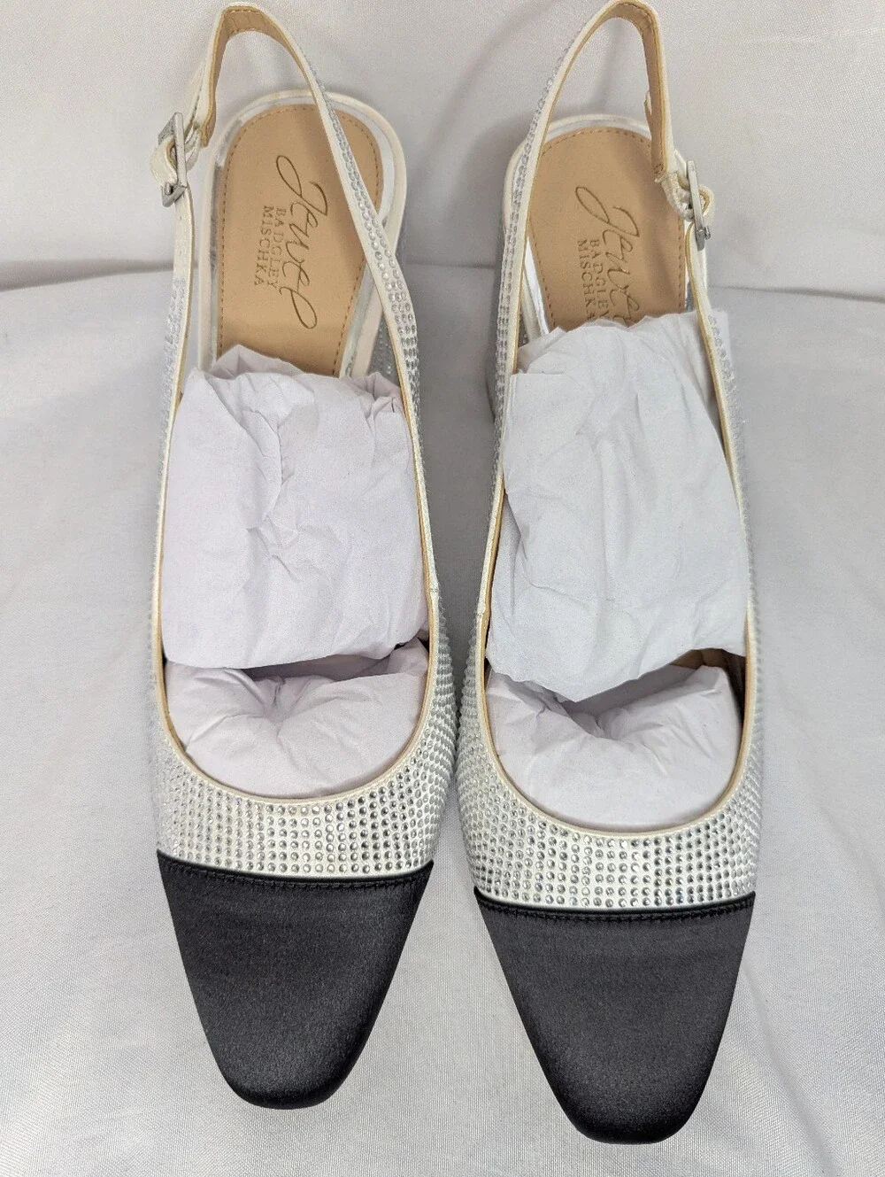 NWOB Jewel Badgley Mischka Women's Tatumn Embellished Slingback Pumps Size 9